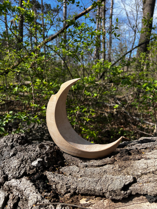 Large Wood Filament Lunar Vase