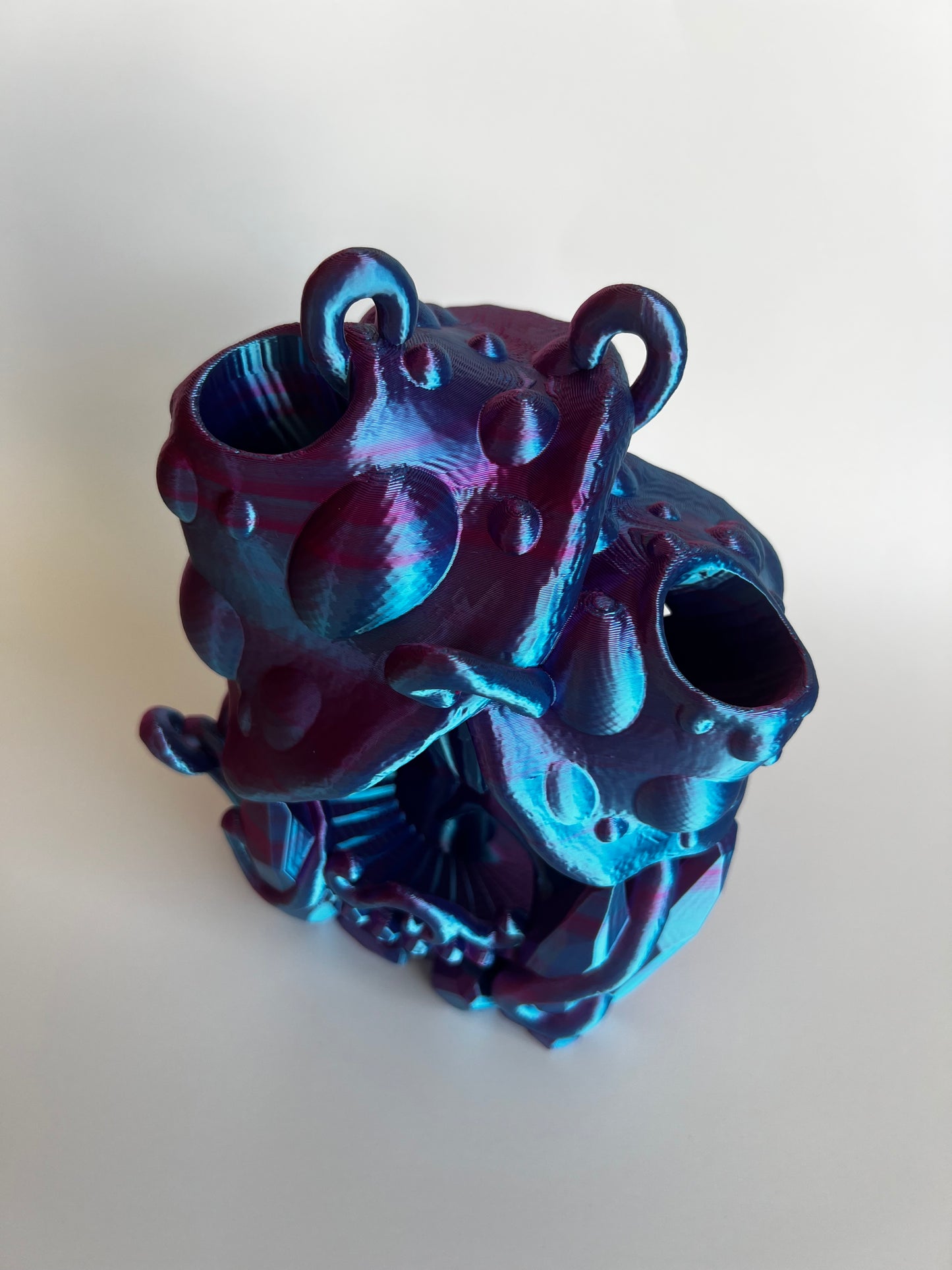 Mushroom DiceTower - pink/blue/purple